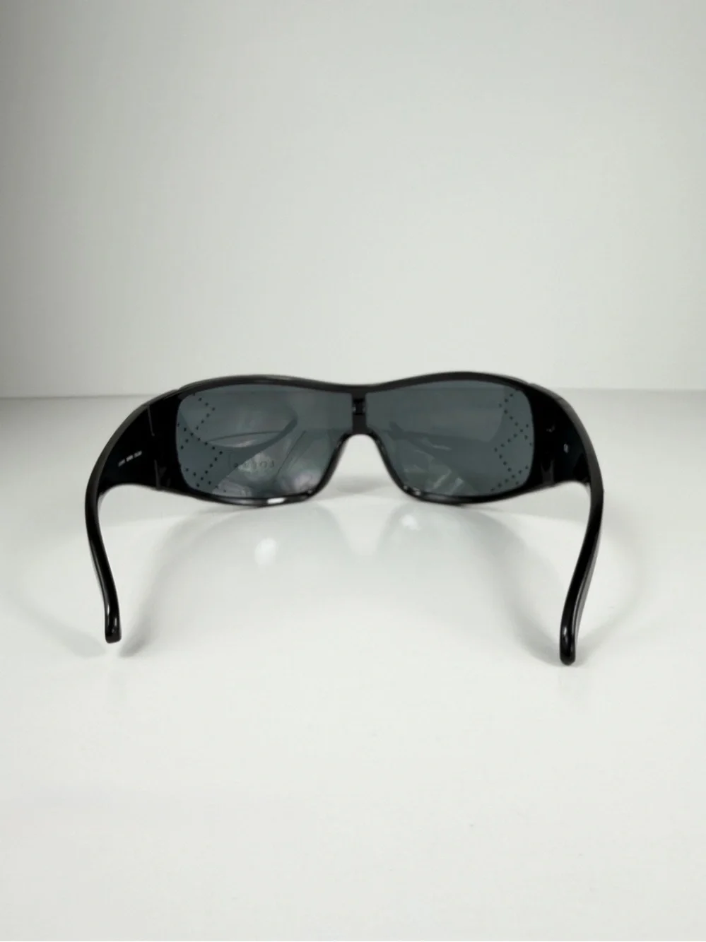 LOEWE SLW583S Z42X Crystal Anagram Shield Sunglasses Black Vtg Y2K Deadstock Set